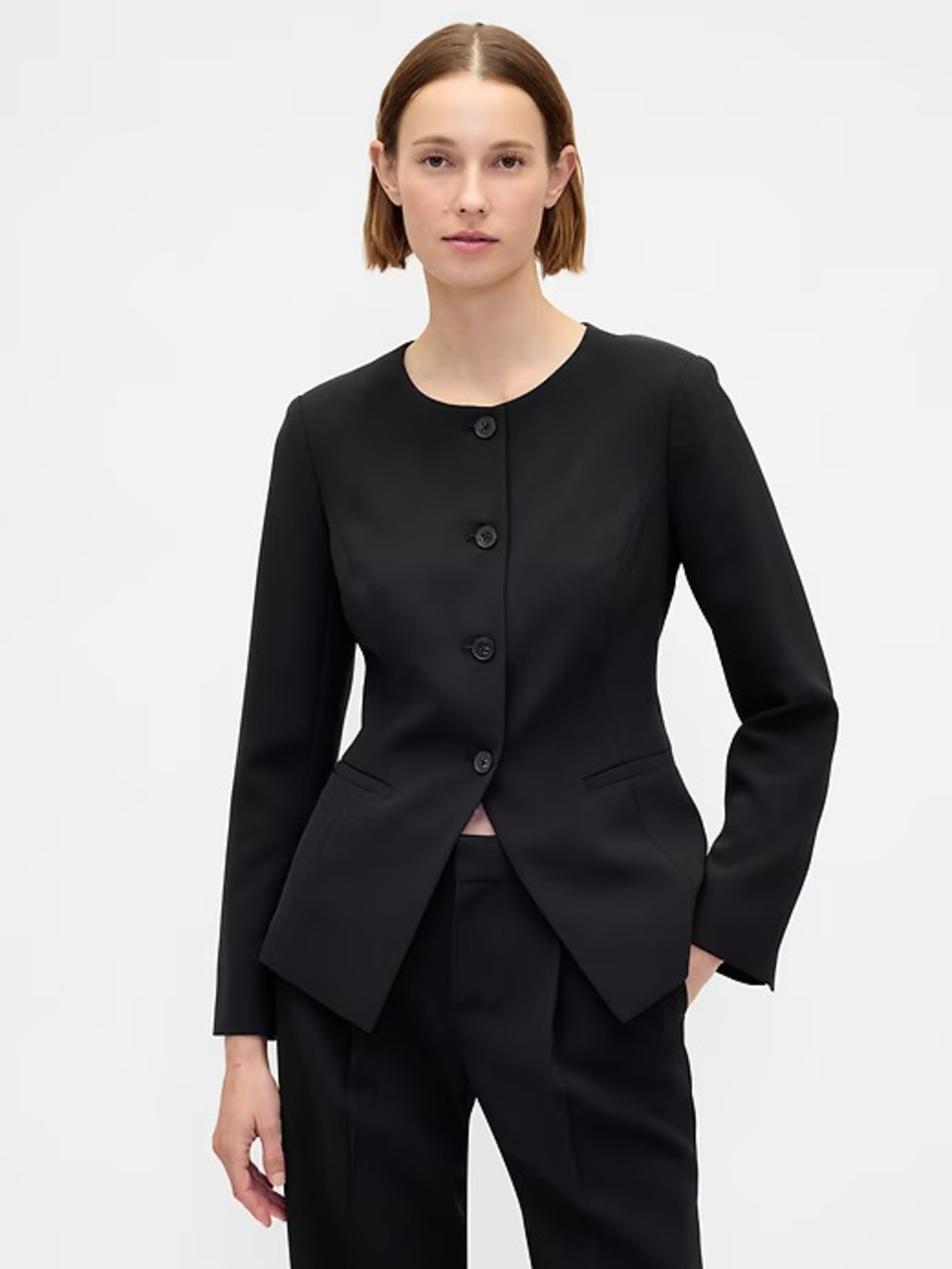 GAP Collarless Blazer